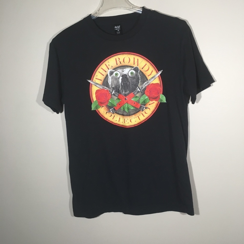 Rowdy by Dallas Austin Black Tee SZ M